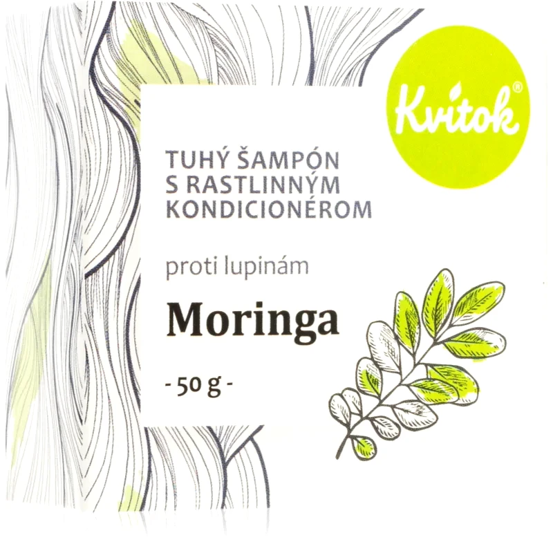 Kvitok Kvitok Moringa οργανικό στερεό σαμπουάν κατά της πιτυρίδας 50 γρ