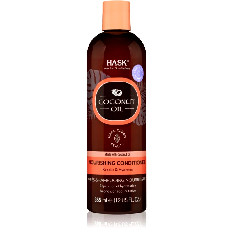 HASK HASK Monoi Coconut Oil θρεπτικό κοντίσιονερ Για λάμψη και απαλότητα μαλλιών 355 ml