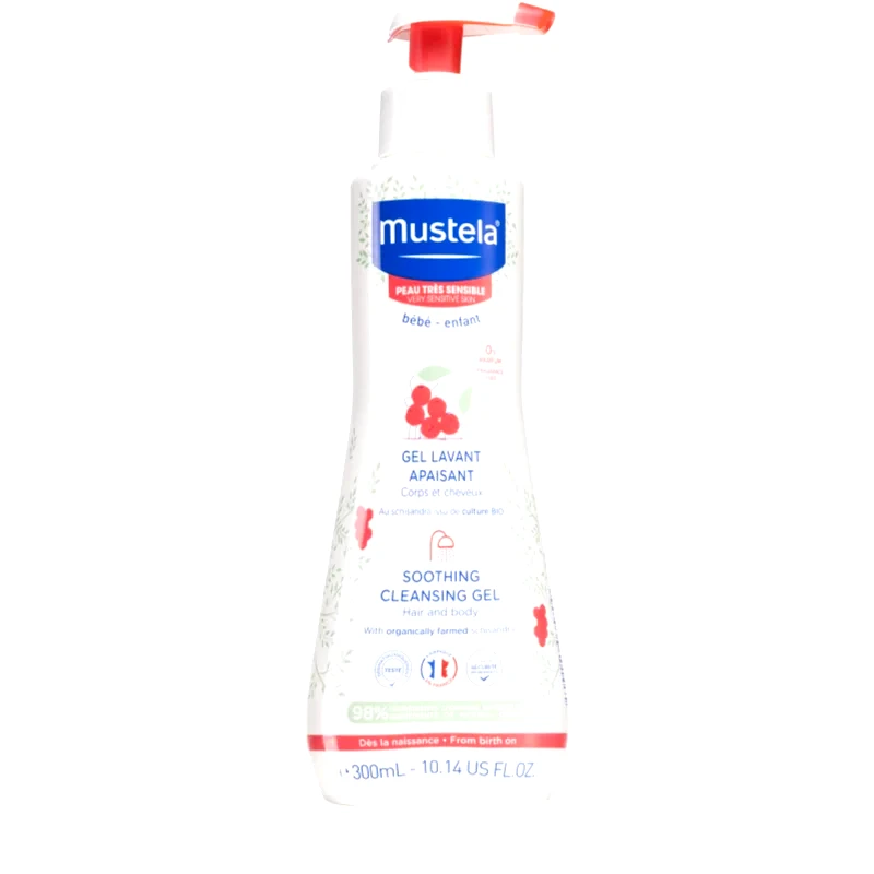 Mustela Mustela Bébé καταπραϋντικό καθαριστικό τζελ για παιδιά από τη γέννηση 300 ml