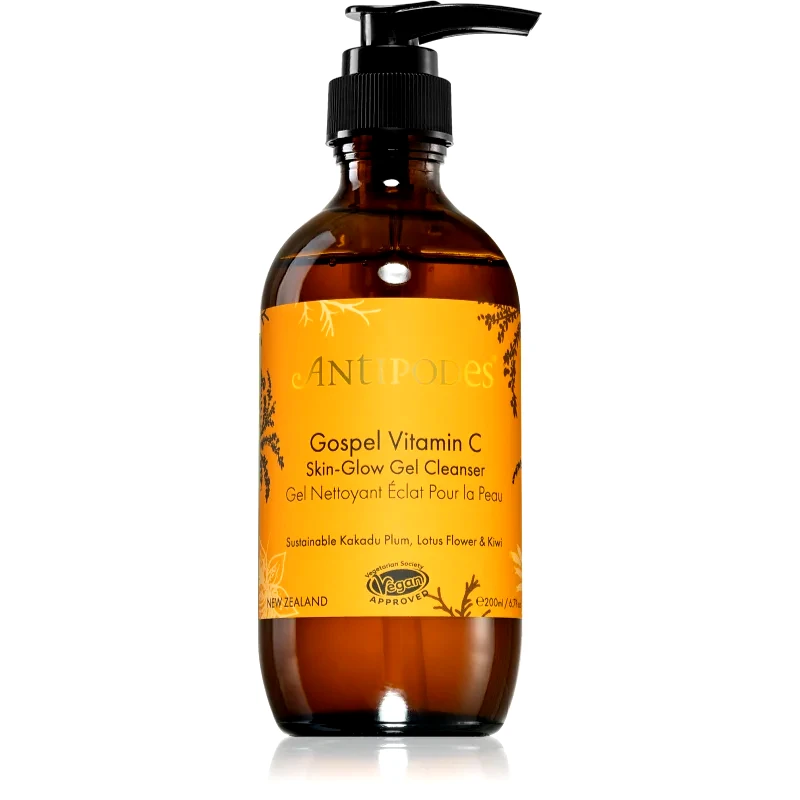 Antipodes Antipodes Gospel Vitamin C Skin-Glow Gel Cleanser τζελ καθαρισμού για λάμψη με βιταμίνη C 200 ml