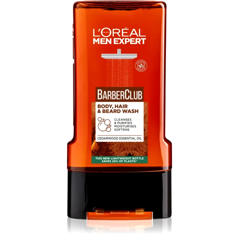 L’Oréal Paris L’Oréal Paris Men Expert Barber Club τζελ για ντους για άντρες για τα μαλλιά, τα γένια και το σώμα 300 ml