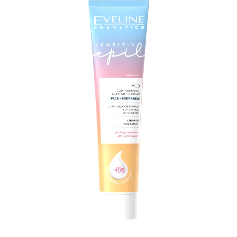 Eveline Cosmetics Eveline Cosmetics Sensitive Epil αποτριχωτική κρέμα για το σώμα για ευαίσθητο δέρμα 125 ml
