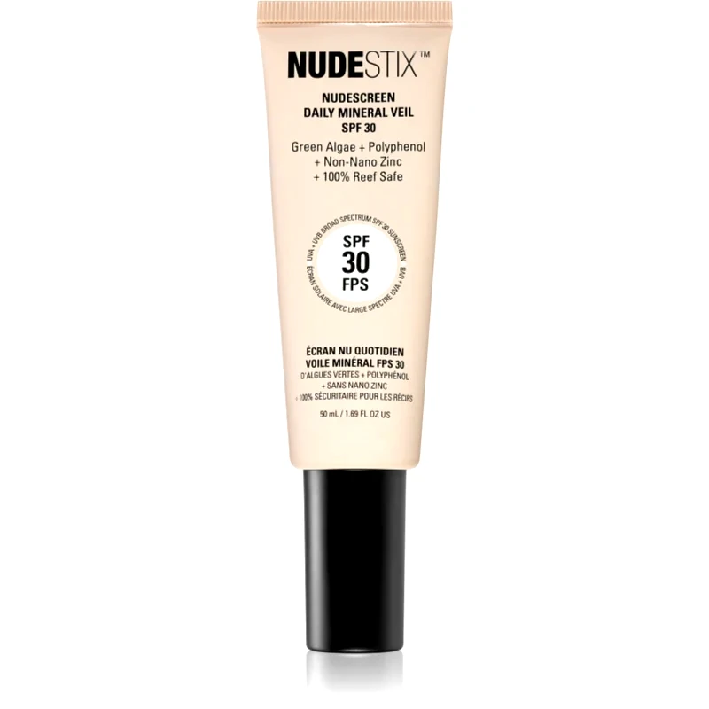 Nudestix Nudestix Nudescreen Daily Mineral Veil SPF 30 προστατευτική κρέμα ημέρας SPF 30 απόχρωση Hot 50 ml