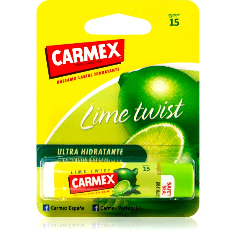 Carmex Carmex Lime Twist ενυδατικό βάλσαμο για τα χείλη σε μπάρες SPF 15 4.25 γρ