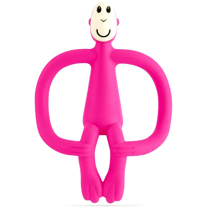 Matchstick Monkey Matchstick Monkey Teething Toy and Gel Applicator μασητικό με βούρτσα 2 σε1 Pink 1 τμχ