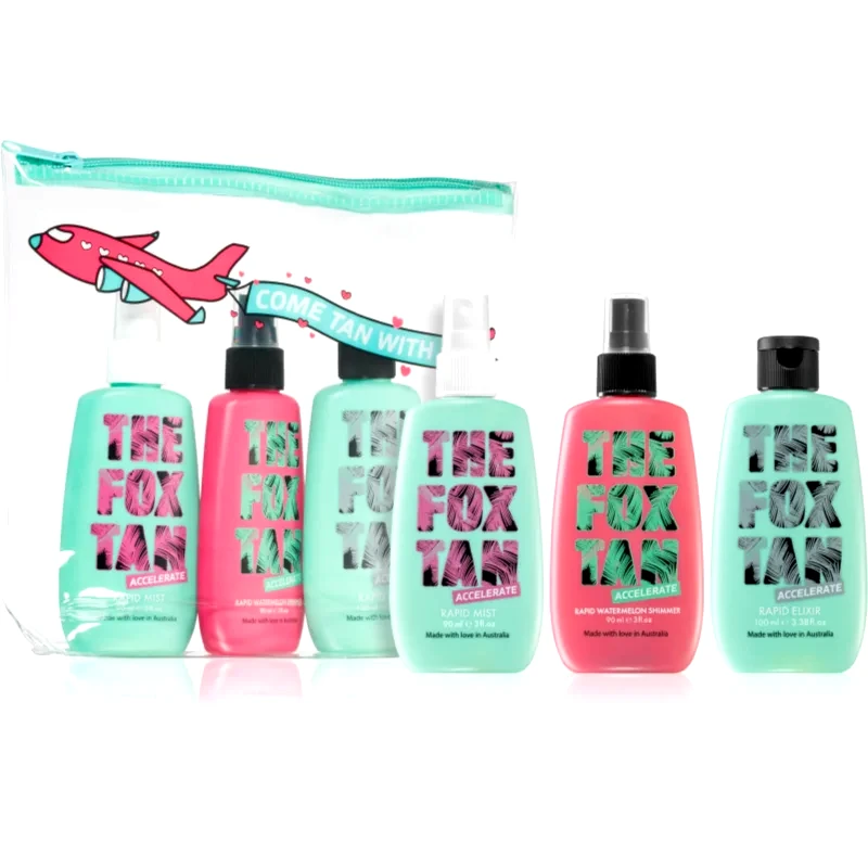 The Fox Tan The Fox Tan The Jet-Setter σετ ταξιδιού επιτάχυνση μαύρισματος