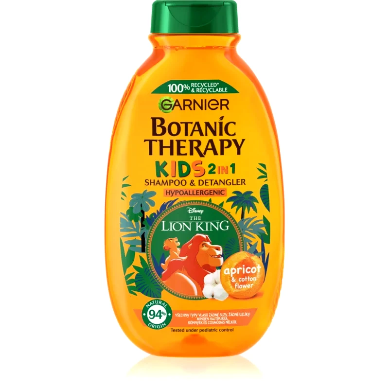 Garnier Garnier Botanic Therapy Disney Kids σαμπουάν και κοντίσιονερ 2 σε 1 για εύκολο χτένισμα μαλλιών για παιδιά 400 ml
