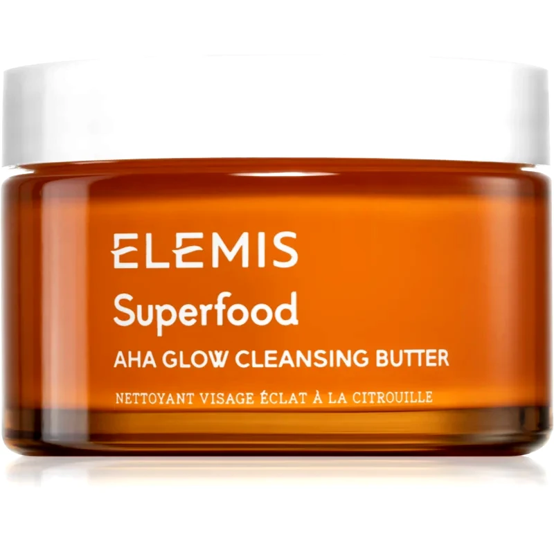 Elemis Elemis Superfood AHA Glow Cleansing Butter καθαριστική μάσκα προσώπου για λαμπρή επιδερμίδα 90 ml