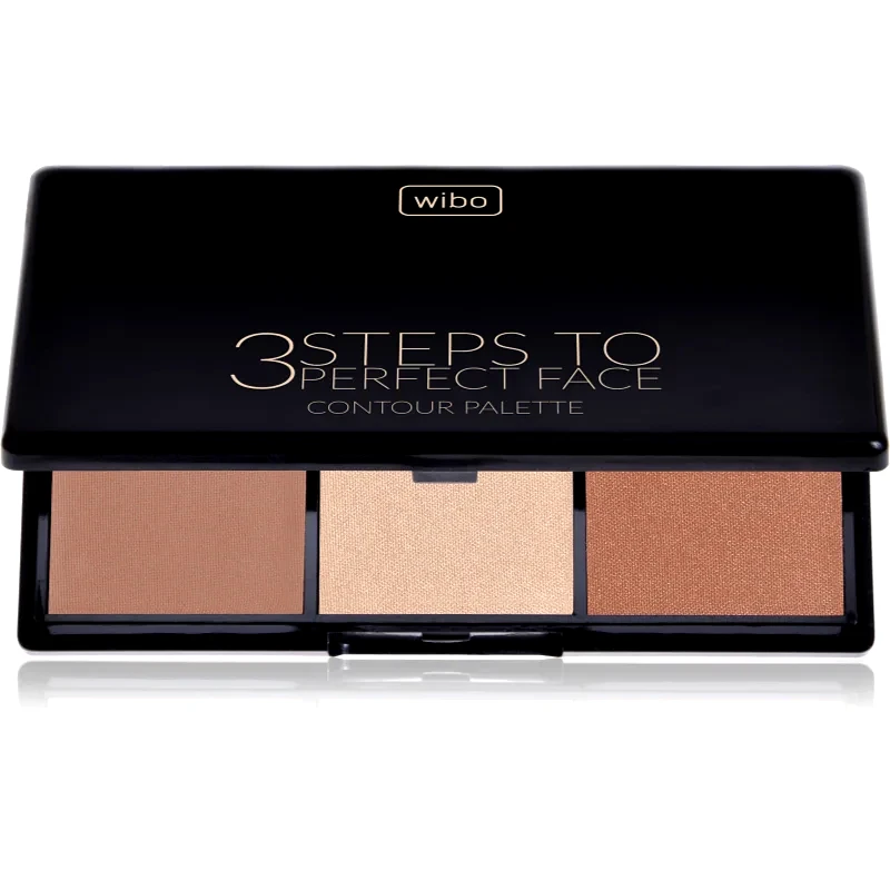 Wibo Wibo 3 Steps To Perfect Face Dark μικρή παλέτα περιγράμματος Για το πρόσωπο 10 γρ