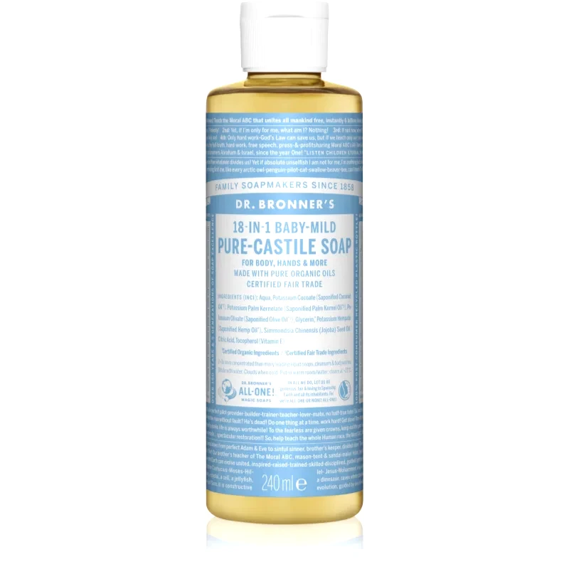 Dr. Bronner’s Dr. Bronner’s Baby-Mild υγρό σαπούνι γενικής χρήσης χωρίς άρωμα 240 ml