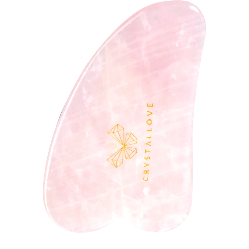 Crystallove Crystallove Rose Quartz Gua Sha οδηγίες για μασάζ 1 τμχ