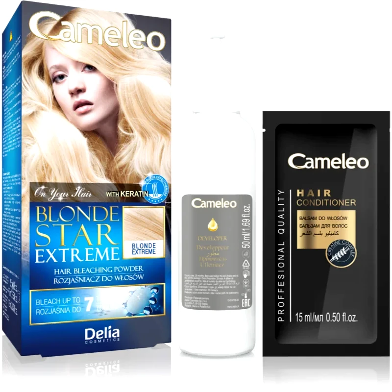 Delia Cosmetics Delia Cosmetics Cameleo Blonde Star Extreme ξανοιχτική πούδρα λεύκανσης με κερατίνη 25 γρ