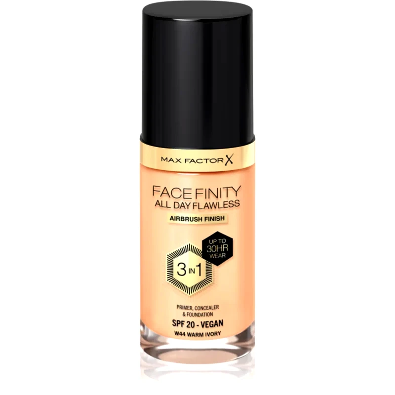 Max Factor Max Factor Facefinity All Day Flawless μακράς διαρκείας μεικ απ SPF 20 απόχρωση 44 Warm Ivory 30 μλ