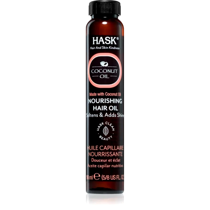 HASK HASK Monoi Coconut Oil καλλωπιστικό λάδι Για λάμψη και απαλότητα μαλλιών 18 ml