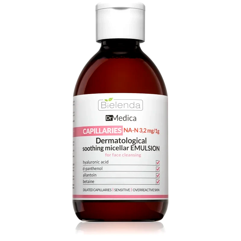 Bielenda Bielenda Dr. Medica Capillaries μικυλλιακό γάλα εξουδετερώνει την ερυθρότητα 250 ml