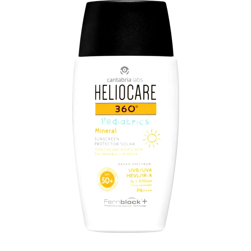 Heliocare Heliocare 360° Pediatrics ρευστή αντηλιακή κρέμα με μεταλλικά στοιχεία SPF 50+ 50 ml