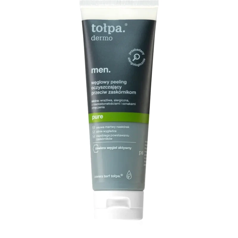 Tołpa Tołpa Dermo Men Pure καθαριστική απολέπιση κατά των μαύρων κουκίδων 100 ml