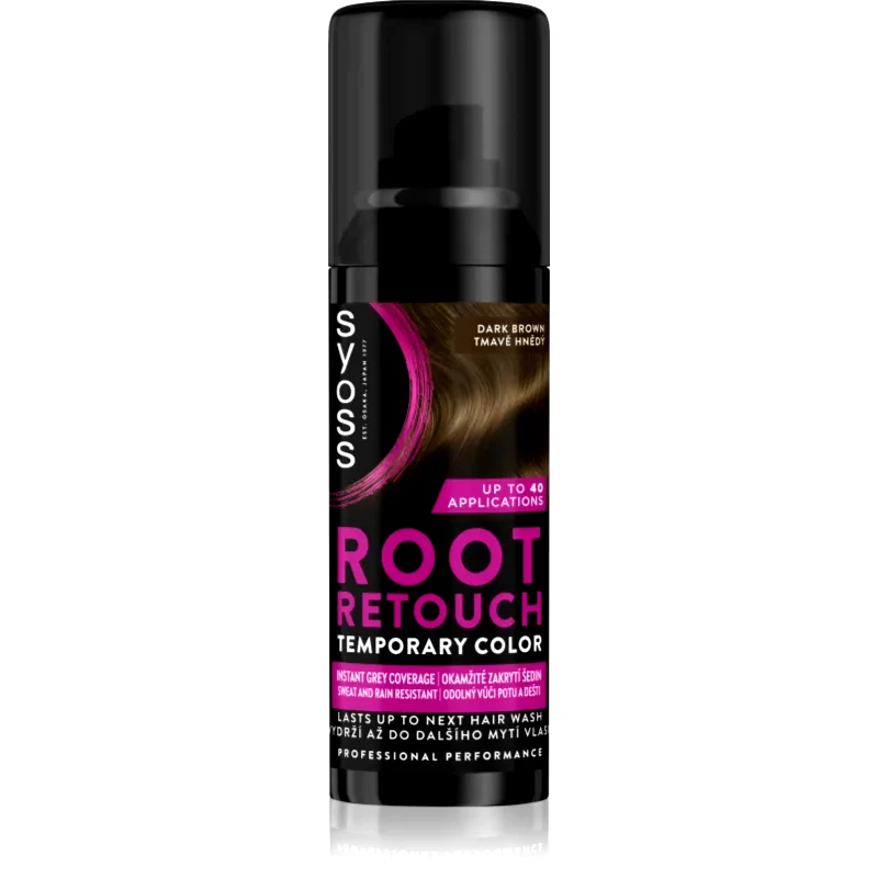 Syoss Syoss Root Retoucher βαφή για τη ρίζα με χρώμα σε σπρέι απόχρωση Dark Brown 120 ml