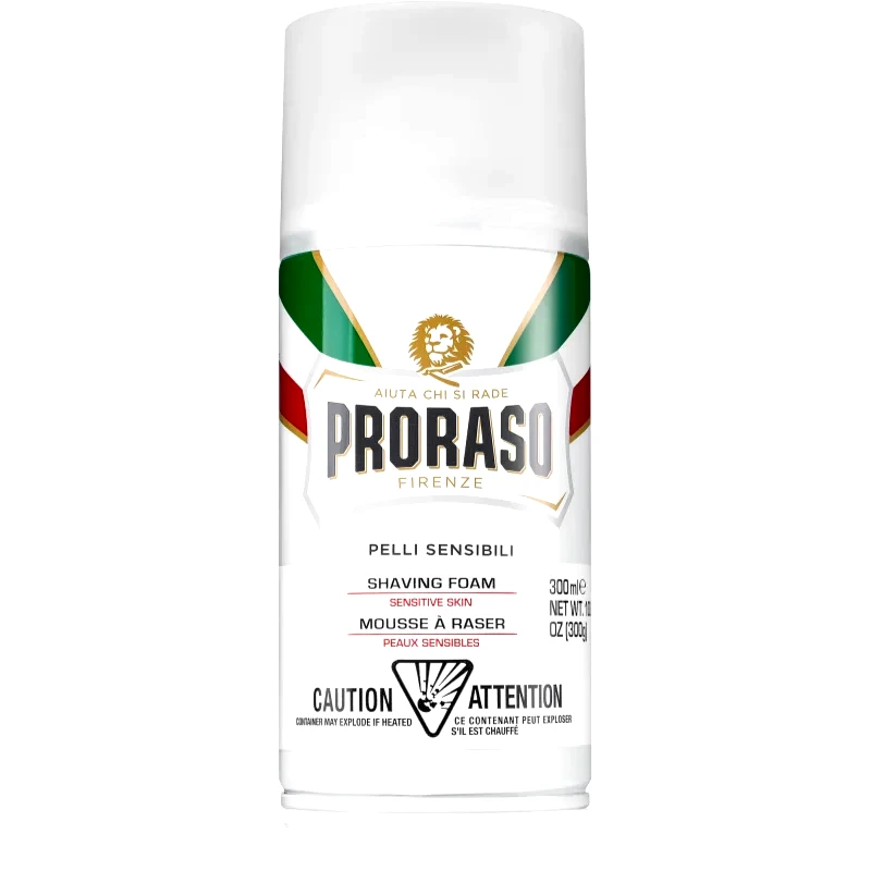 Proraso Proraso White αφρός ξυρίσματος για ευαίσθητη επιδερμίδα 300 ml