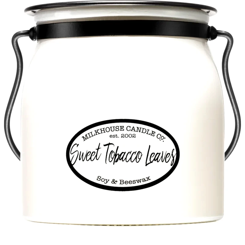 Milkhouse Candle Co. Milkhouse Candle Co. Creamery Sweet Tobacco Leaves αρωματικό κερί Butter Jar 454 γρ