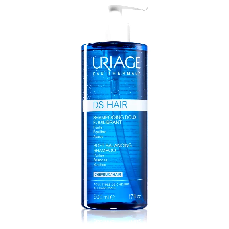 Uriage Uriage DS HAIR Soft Balancing Shampoo καθαριστικό σαμπουάν για ευαίσθητο δέρμα της κεφαλής 500 ml