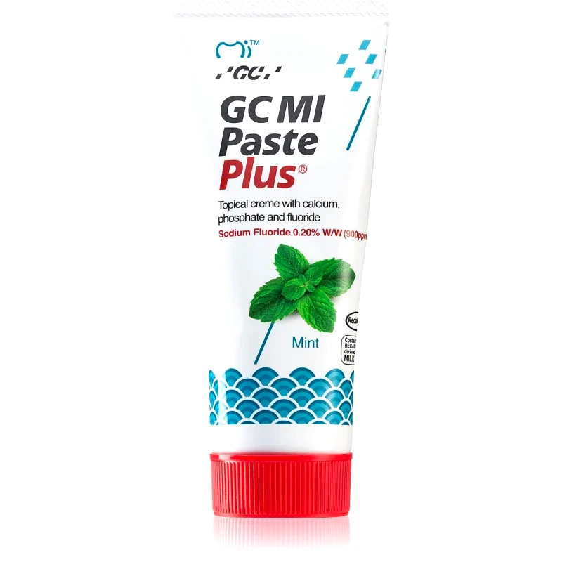 GC GC MI Paste Plus οργανομεταλλική προστατευτική κρέμα για τα δόντια με φθόριο γεύση Mint 35 ml