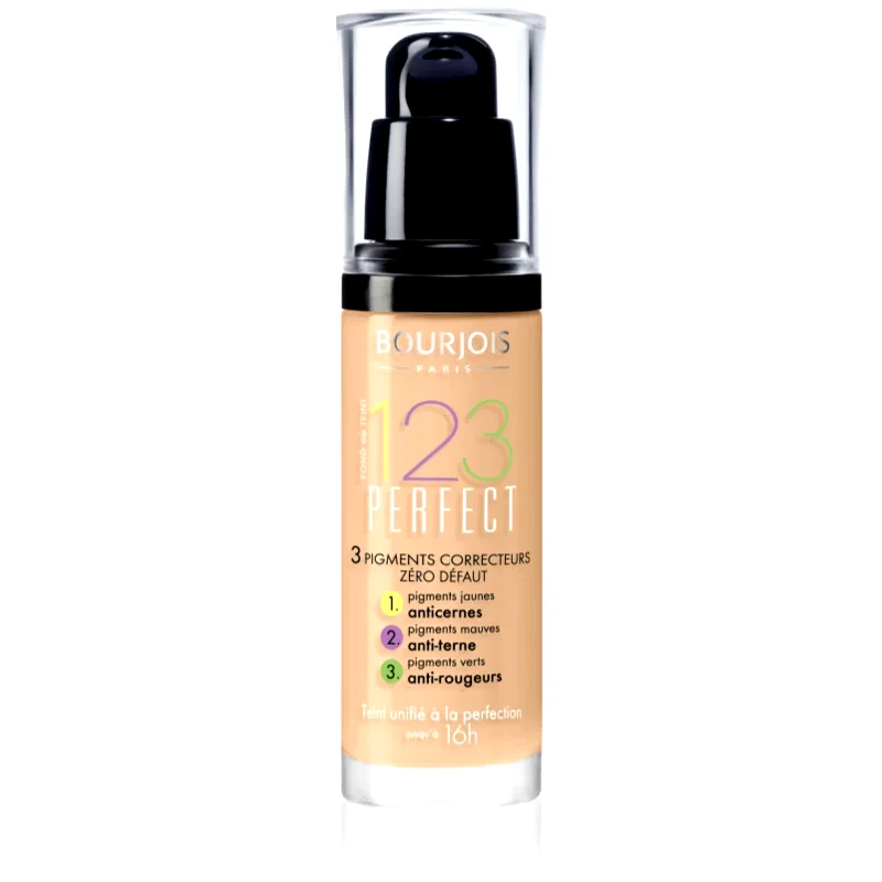 Bourjois Bourjois 123 Perfect υγρό μεικ απ για τέλεια εμφάνιση απόχρωση 54 Beige SPF 10 30 ml