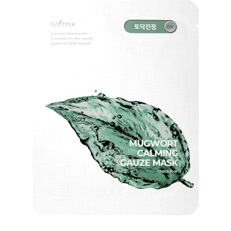 Isntree Isntree Real Mugwort καταπραϋντική υφασμάτινη μάσκα για ευαίσθητη και ερεθισμένη επιδερίδα 1 τμχ