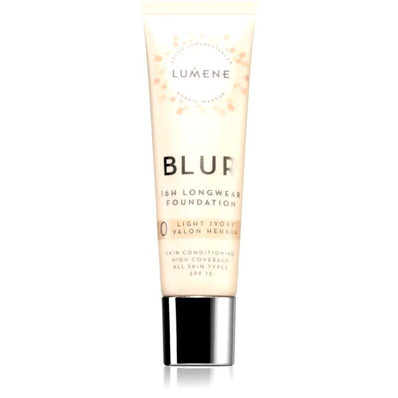 Lumene Lumene Blur 16h Longwear μακράς διαρκείας μεικ απ SPF 15 απόχρωση 0 Light Ivory 30 ml