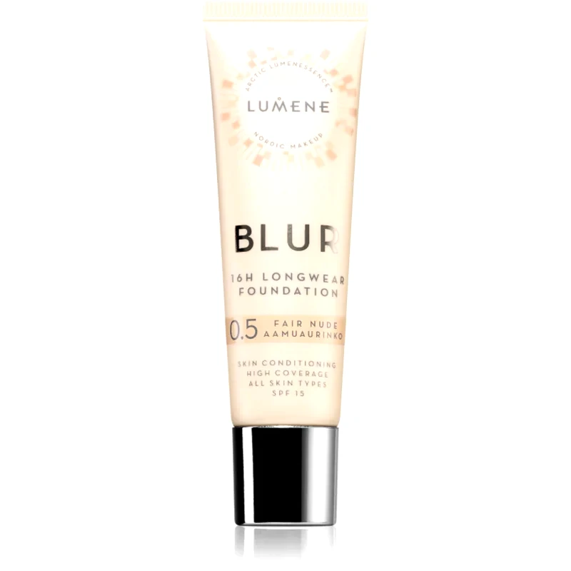 Lumene Lumene Blur 16h Longwear μακράς διαρκείας μεικ απ SPF 15 απόχρωση 0,5 Fair Nude 30 ml