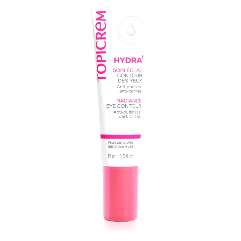Topicrem Topicrem UH FACE HYDRA+ Radiance Eye Contour λαμπρυντική κρέμα ματιών για την αντιμετώπιση μαύρων κύκλων κάτω από τα μάτια 15 ml