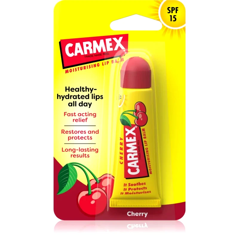 Carmex Carmex Cherry βάλσαμο χειλιών σε σωληνάριο SPF 15 10 γρ