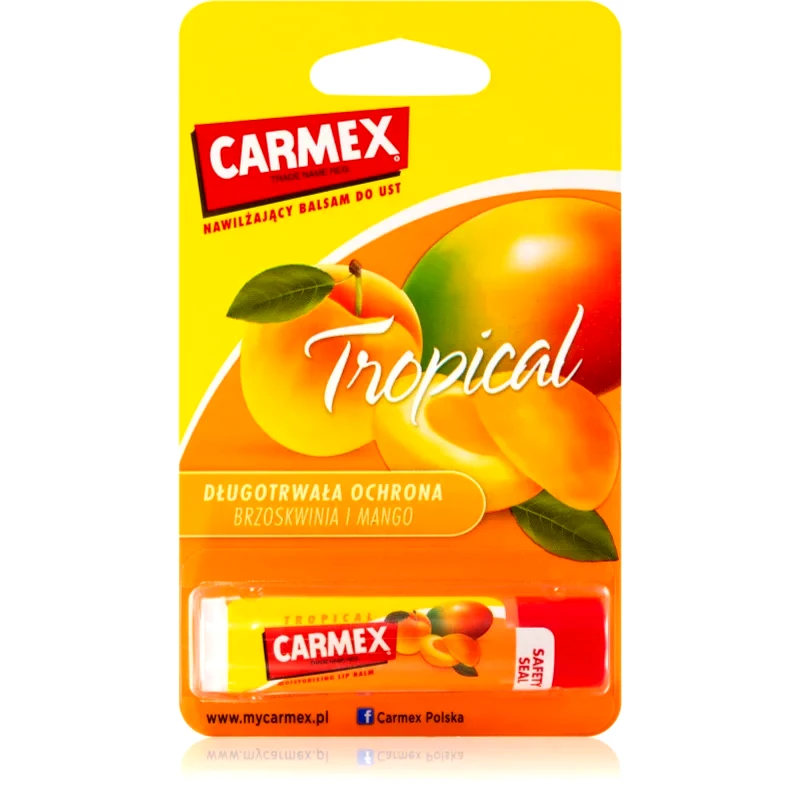 Carmex Carmex Tropical Peach & Mango ενυδατικό βάλσαμο για τα χείλη σε μπάρες (Peach and Mango) 4.25 γρ