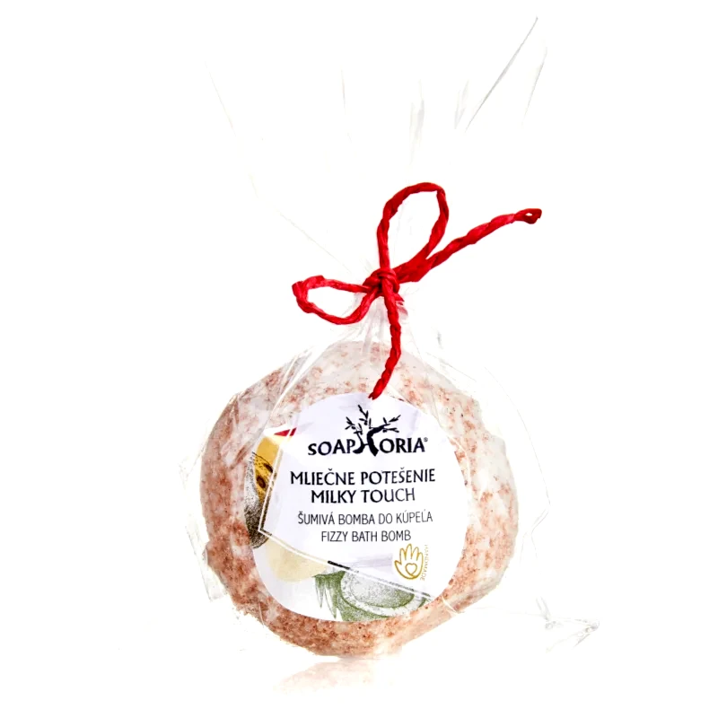 Soaphoria Soaphoria Milky Touch Fizzy Bath Bomb αναγεννητικό βόμβα/μπάλα μπάνιου με ανθεκτικά αποτελέσματα 85 γρ