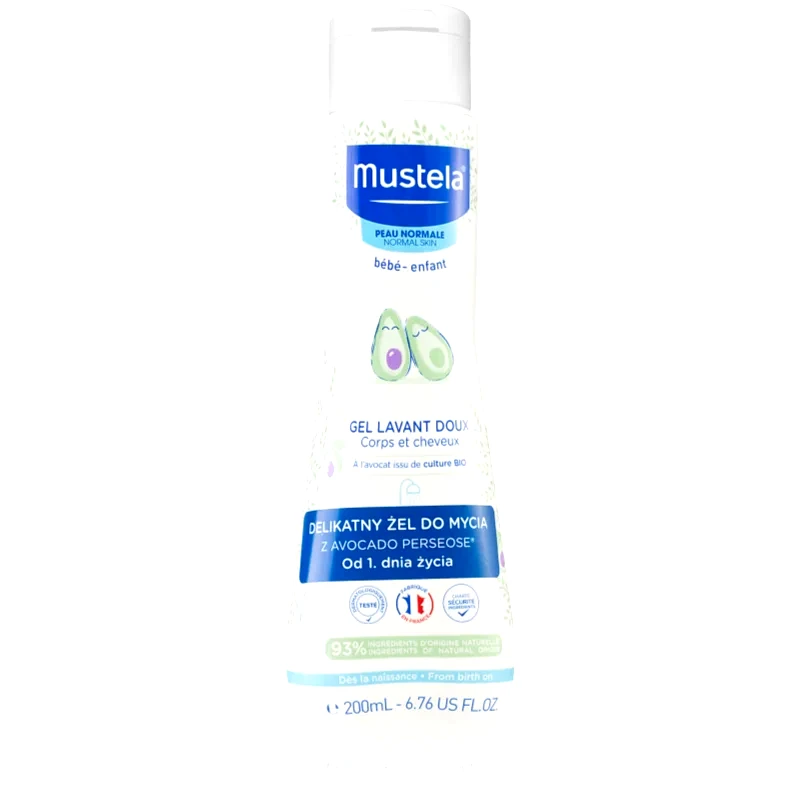 Mustela Mustela Bébé Bain τζελ καθαρισμου για σώμα και μαλλιά για παιδιά 200 ml