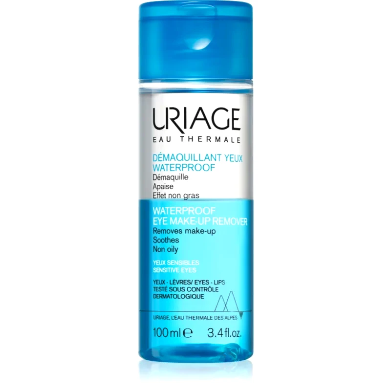 Uriage Uriage Eau Thermale Waterproof Eye Make-up Remover ντεμακιγιάζ αδιάβροχου μεικ απ για ευαίσθητα μάτια 100 ml