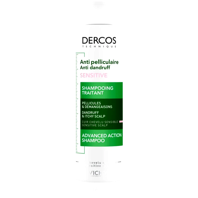 Vichy Vichy Dercos Anti-Dandruff Sensitive σαμπουάν για καταπράϋνση του ευαίσθητου δέρματος της κεφαλής κατά της πιτυρίδας 200 ml