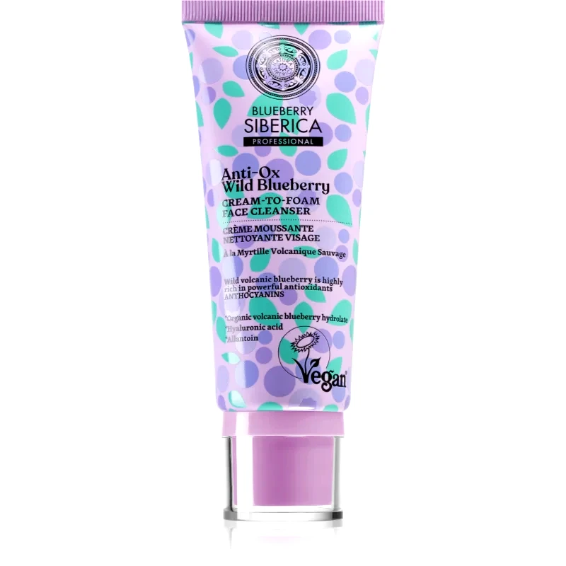 Natura Siberica Natura Siberica Anti-Ox Wild Blueberry κρεμώδης καθαριστικός αφρός Για το πρόσωπο 100 ml