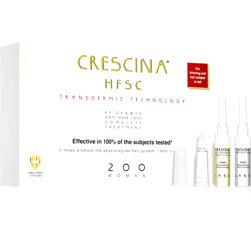 Crescina Crescina Transdermic 200 Re-Growth and Anti-Hair Loss θεραπεία ανάπτυξης μαλλιών κατά της τριχόπτωσης για γυναίκες 20x3,5 μλ
