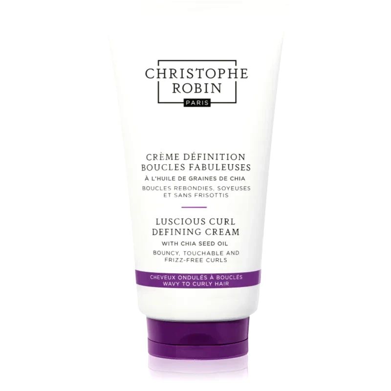 Christophe Robin Christophe Robin Luscious Curl Defining Cream with Chia Seed Oil λειαντική κρέμα για σπαστά και σγουρά μαλλιά 150 ml