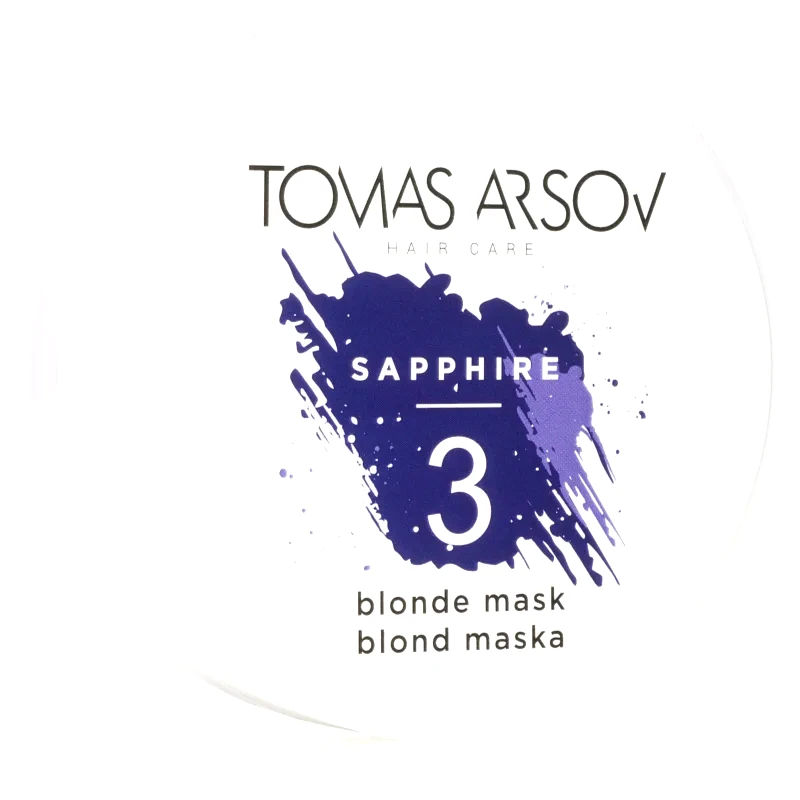 Tomas Arsov Tomas Arsov Sapphire Blonde Mask φυσικά εξουδετερωτική μάσκα για ξανθά και με ανταύγειες μαλλιά 100 μλ