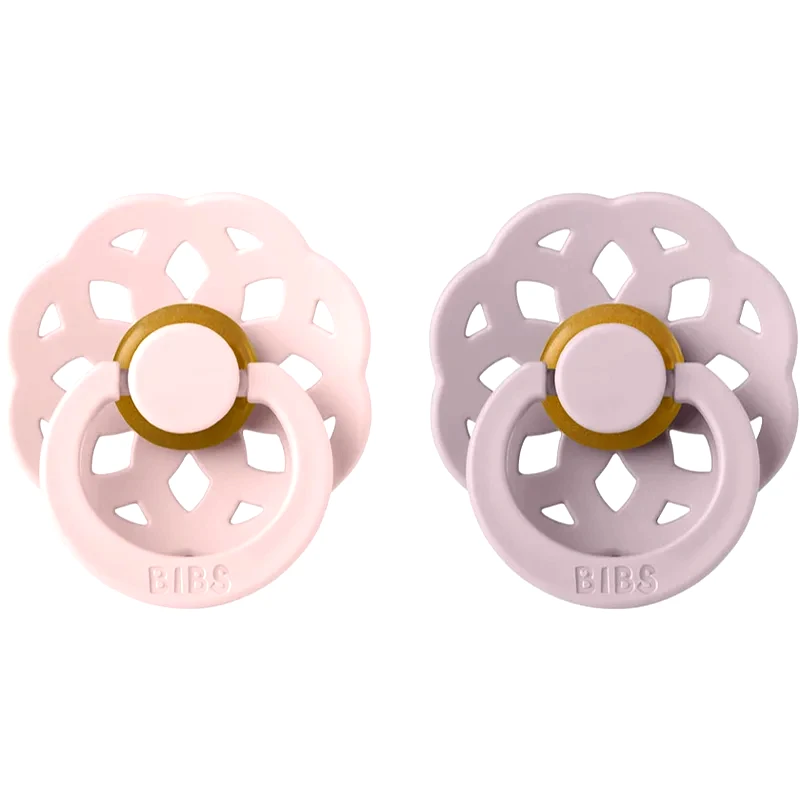 BIBS BIBS Boheme Natural Rubber Size 2: 6+ months πιπίλα Blossom / Dusky Lilac 2 τμχ