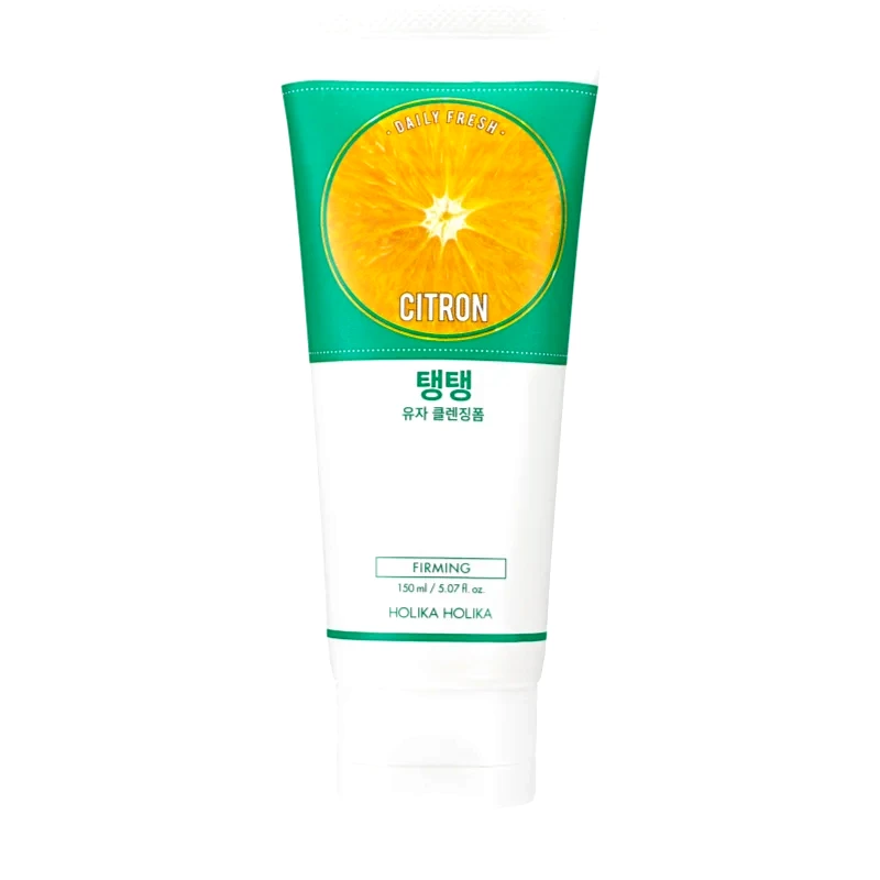Holika Holika Holika Holika Daily Fresh Citron απολεπιστικός καθαριστικός αφρός για μικτή και λιπαρή επιδερμίδα 150 μλ