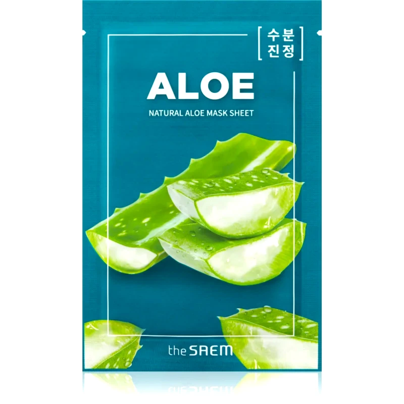 The Saem The Saem Natural Mask Sheet Aloe φύλλο μάσκας με ενυδατική και καταπραϋντική επίδραση 21 ml