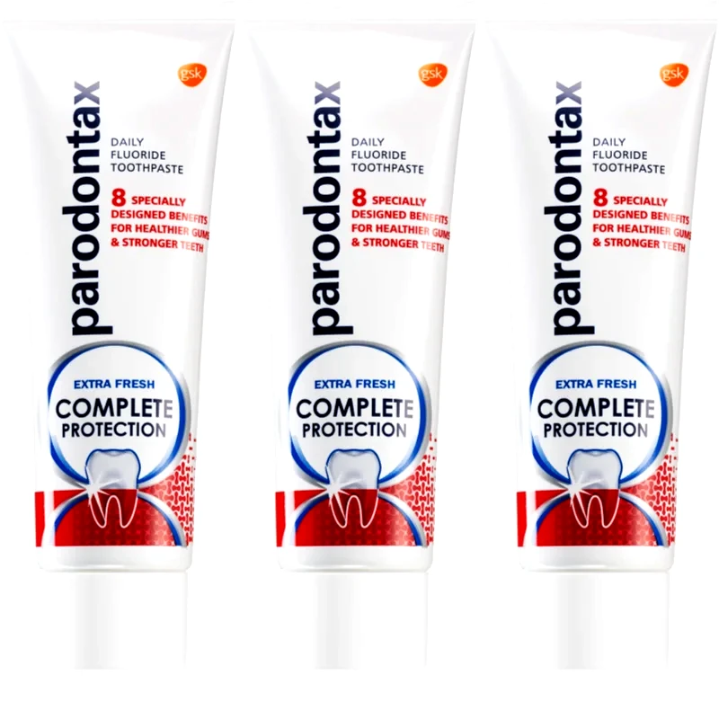 Parodontax Parodontax Complete Protection Extra Fresh οδοντόκρεμα με φθόριο για υγιή δόντια και ούλα 3x75 ml