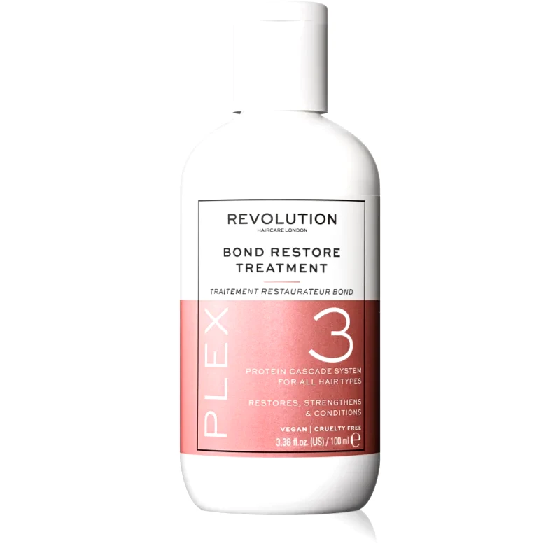 Revolution Haircare Revolution Haircare Plex No.3 Bond Restore Treatment εντατική θεραπεία μαλλιών για ξηρά και κατεστραμμένα μαλλιά 100 ml