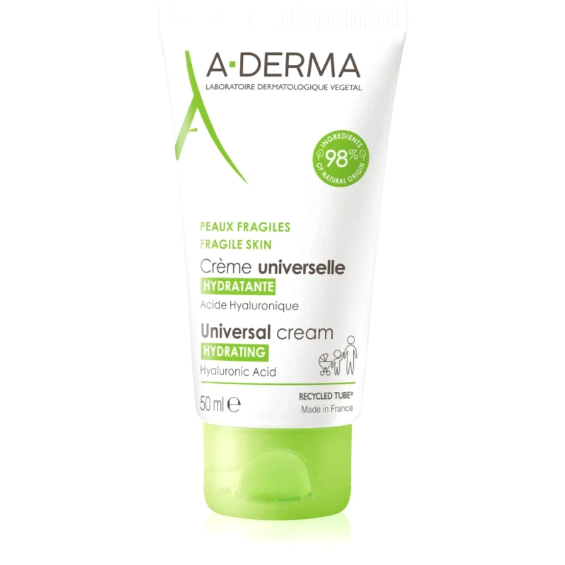 A-Derma A-Derma Universal Cream γενική κρέμα με υαλουρονικό οξύ 50 ml
