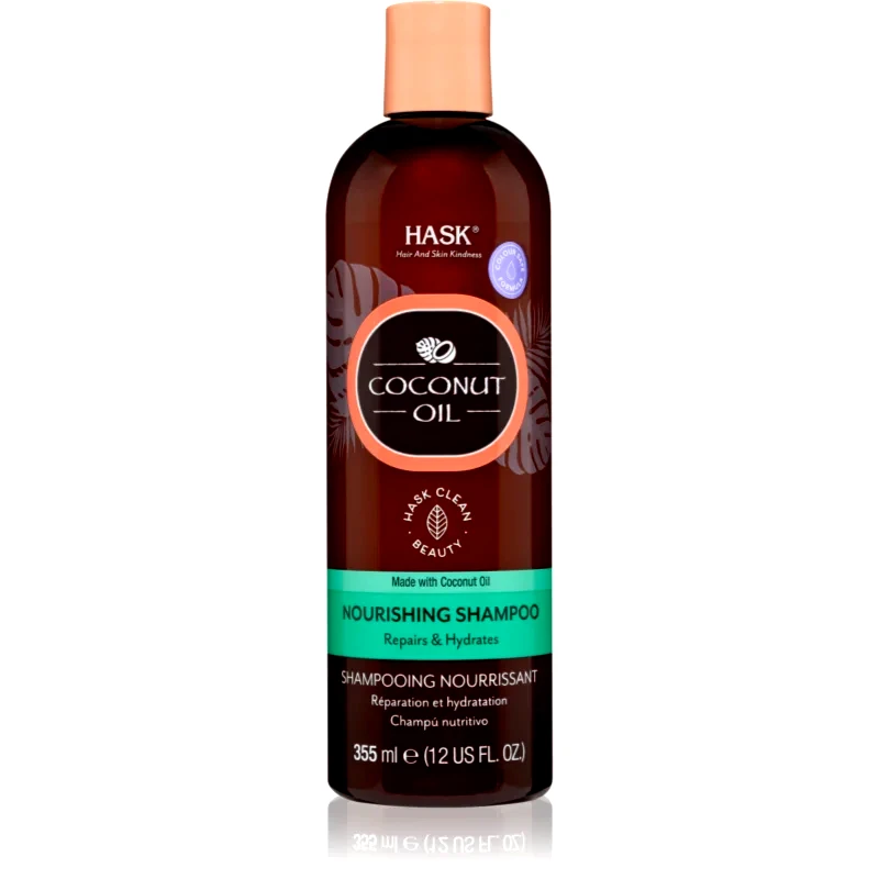 HASK HASK Monoi Coconut Oil περιποιητικό σαμπουάν Για λάμψη και απαλότητα μαλλιών 355 ml