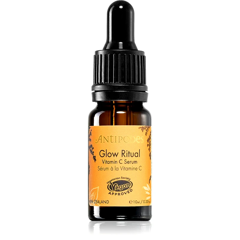 Antipodes Antipodes Glow Vitamin C λαμπρυντικός ορός ενάντια στα πρώτα σημάδια γήρανσης της επιδερμίδας 10 ml
