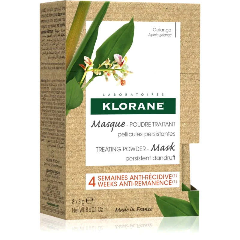 Klorane Klorane Galanga μάσκα μαλλιών κατά της πιτυρίδας 8x3 γρ